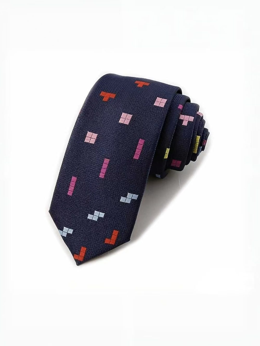 Classic Tetris Block Design Tie