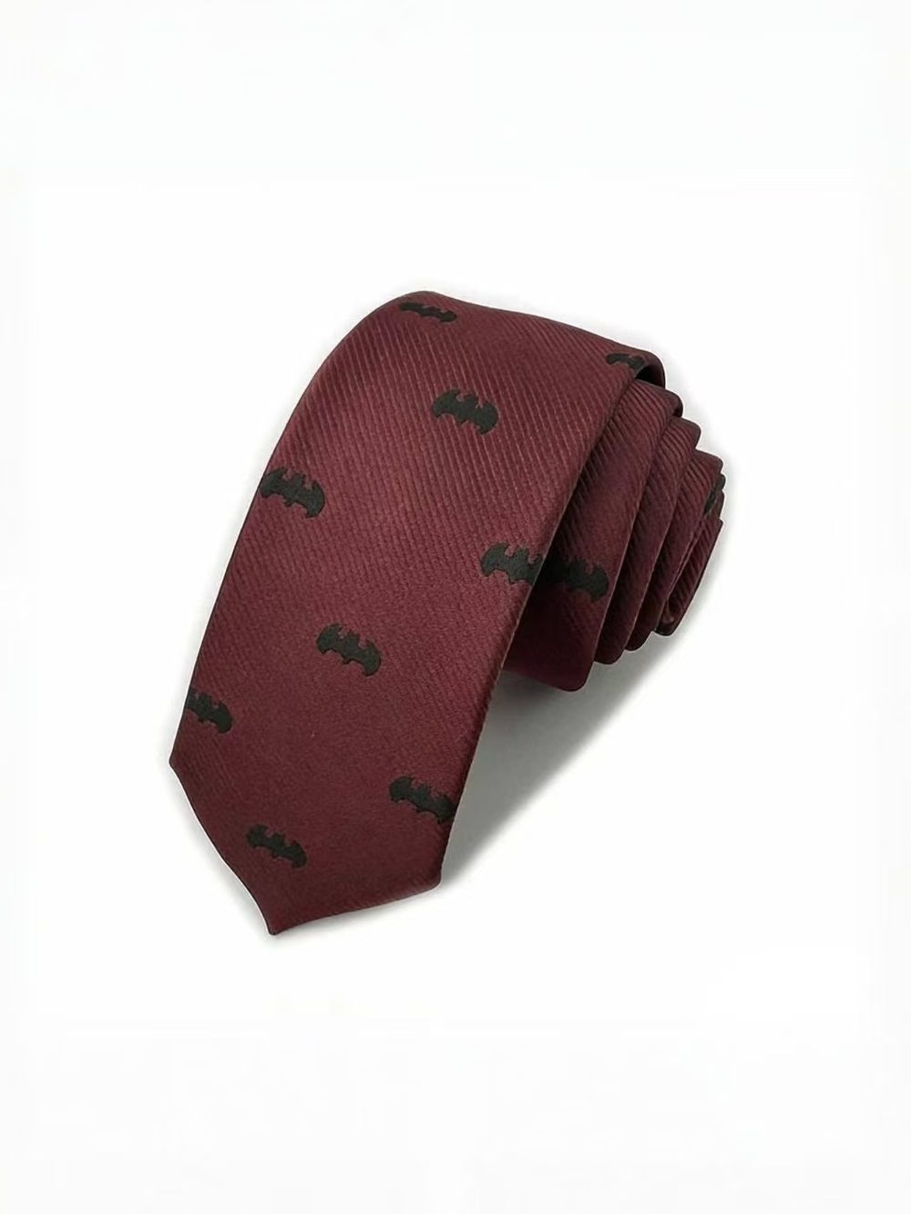 DC Batman Bat-Symbol Burgundy Necktie