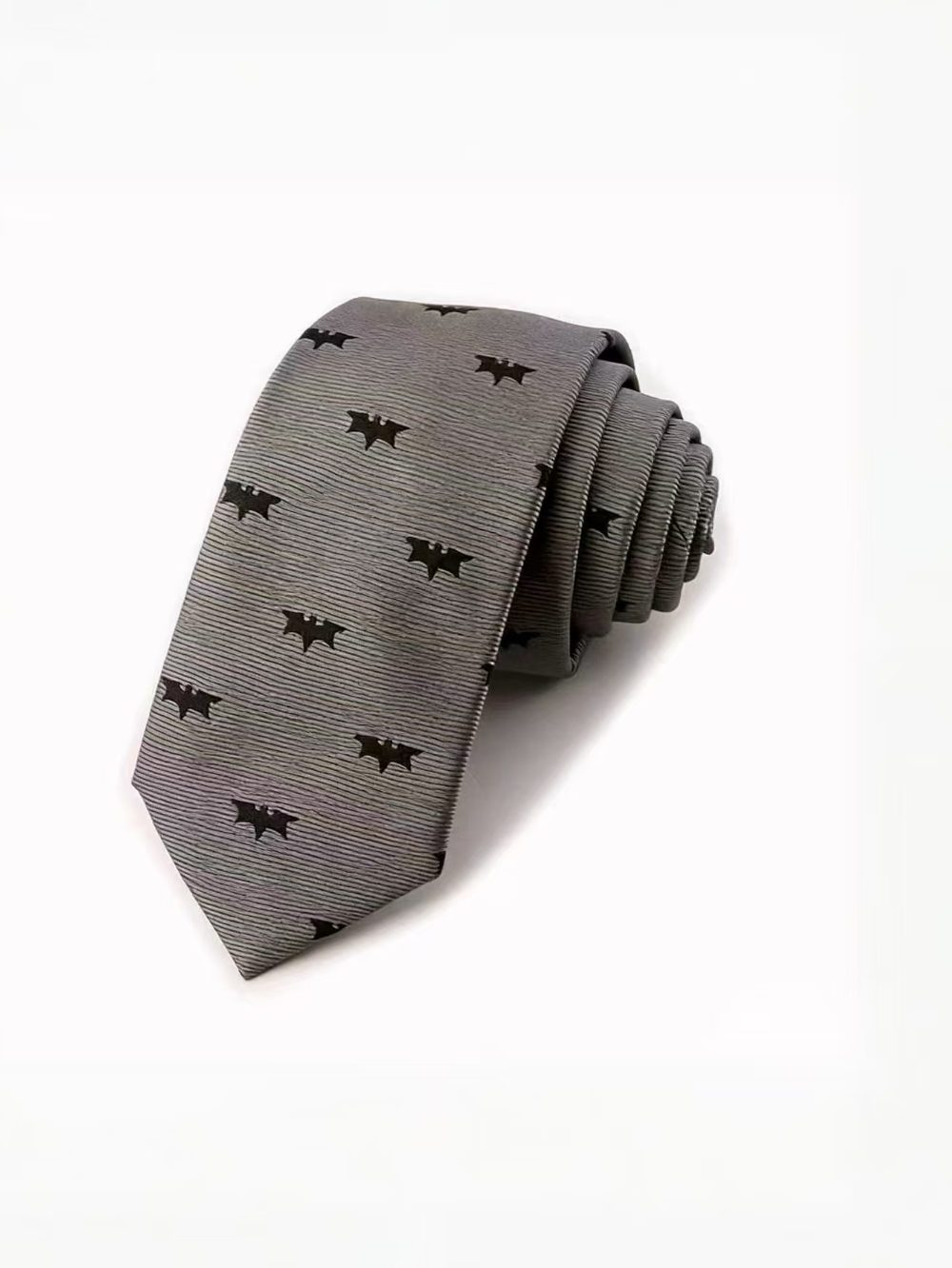 DC Batman Bat-Symbol Grey Necktie