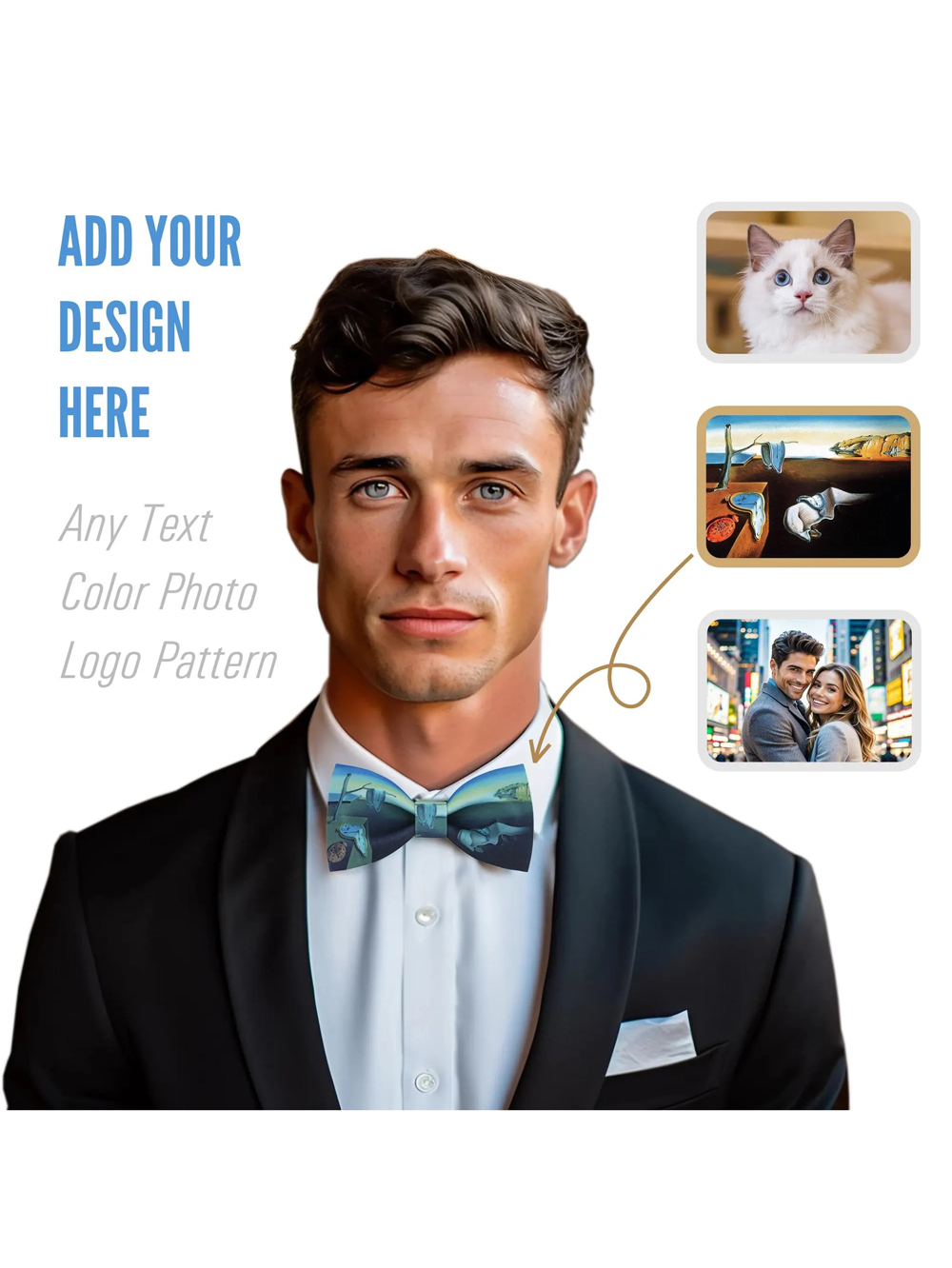 Great Wave Painting Bowtie - Image 4