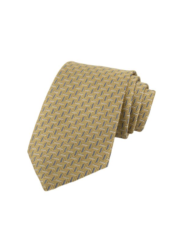 Gray Gold Necktie