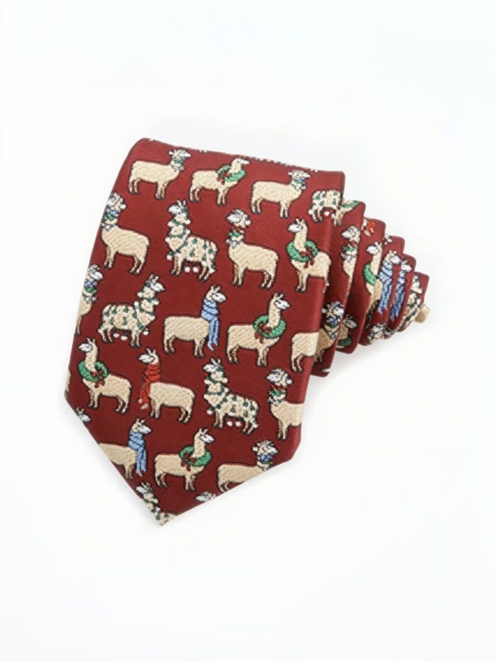 Christmas Alpaca Print Necktie