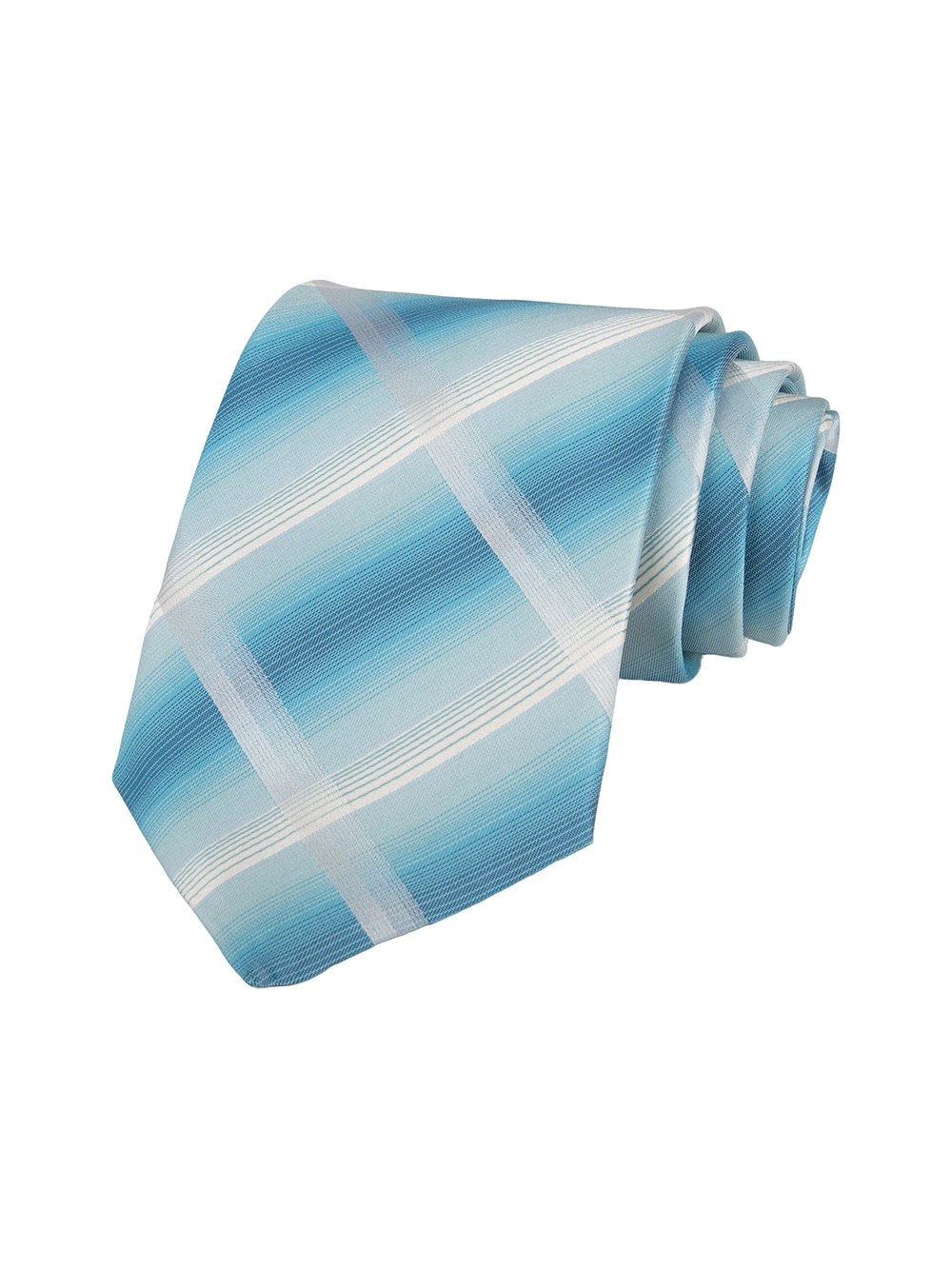 Blue And White Twill Gradient Silk Tie